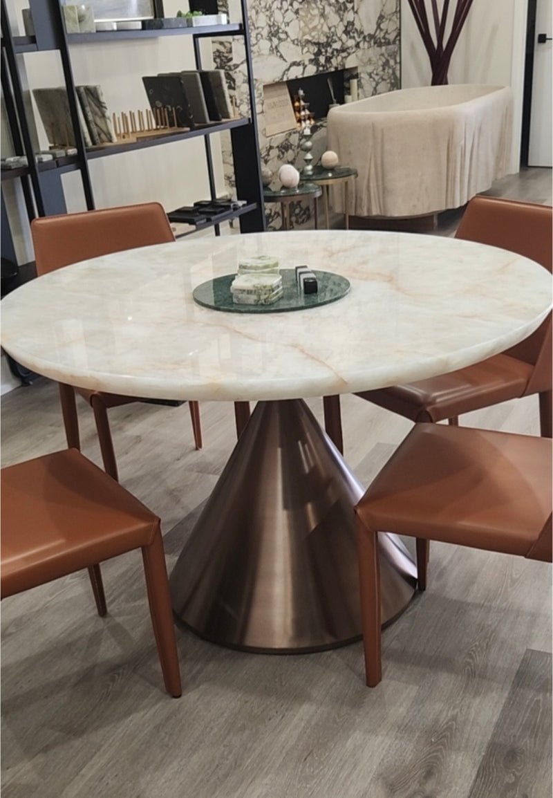 Aurora Crystal Quartz Round Dining Table (Pre-Order & customizable)