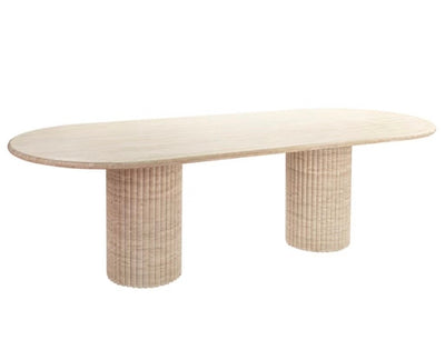 Travertine Dining Table (Pre-Order & Customizable)