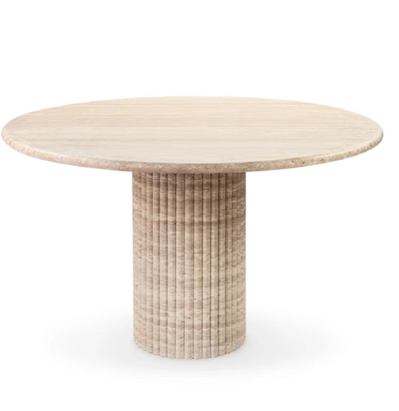 Travertine Dining Table (Pre-Order & Customizable)