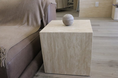 Travertine Plinth, End Table, Side Table, Display