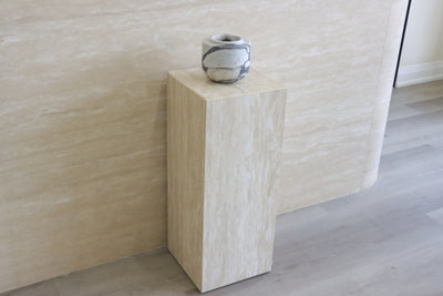 Travertine Plinth, End Table, Side Table, Display