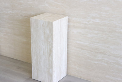 Travertine Plinth, End Table, Side Table, Display