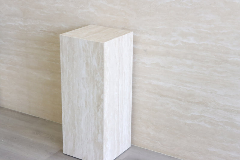 Travertine Plinth, End Table, Side Table, Display