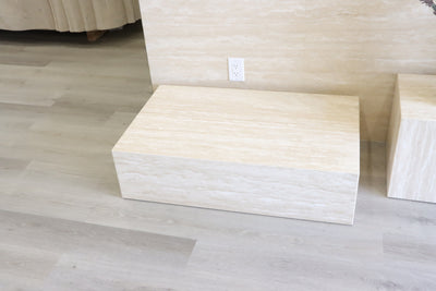 Travertine Plinth, End Table, Side Table, Display