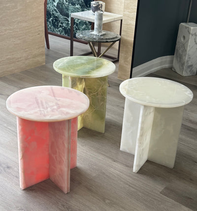 Onyx Round Accent Table/Plinth/Side/End Table