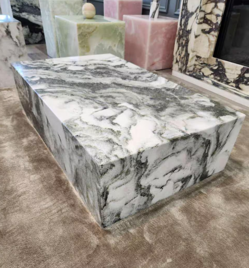 Marble Plinth, Side table, End table, Natural Stone Pedestal