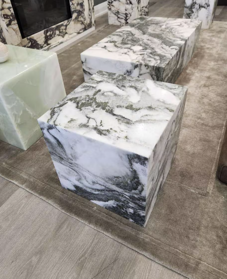 Marble Plinth, Side table, End table, Natural Stone Pedestal