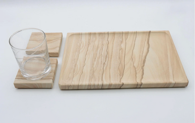 Natural Stone Coasters Set, Multipurpose Tray, Jewelry Tray